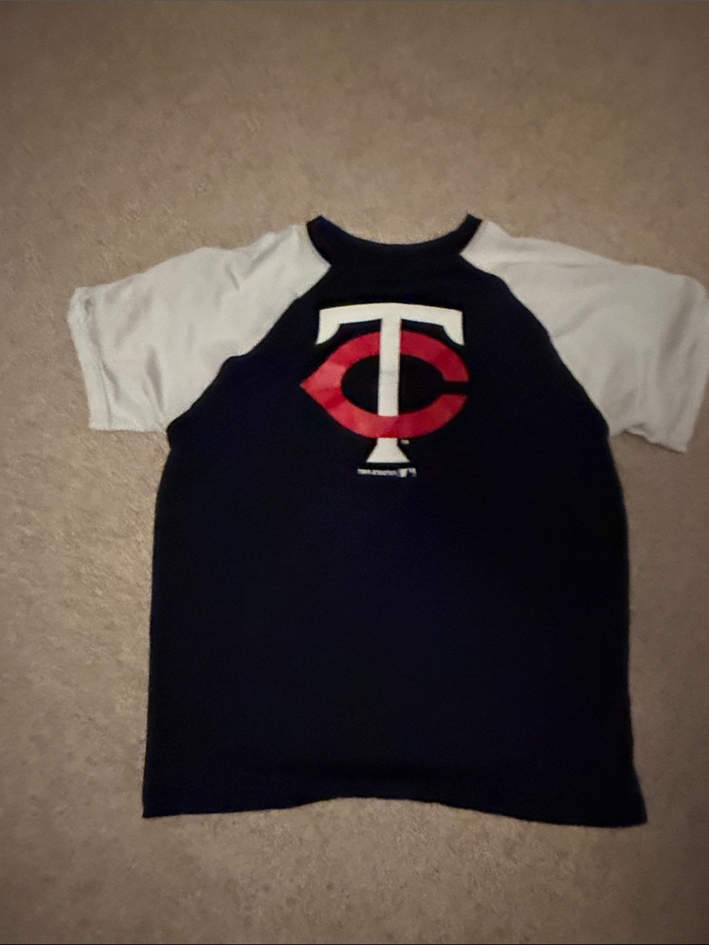 Genuine Merchandise Minnesota Twins Raglan Tee - Navy, White & Red